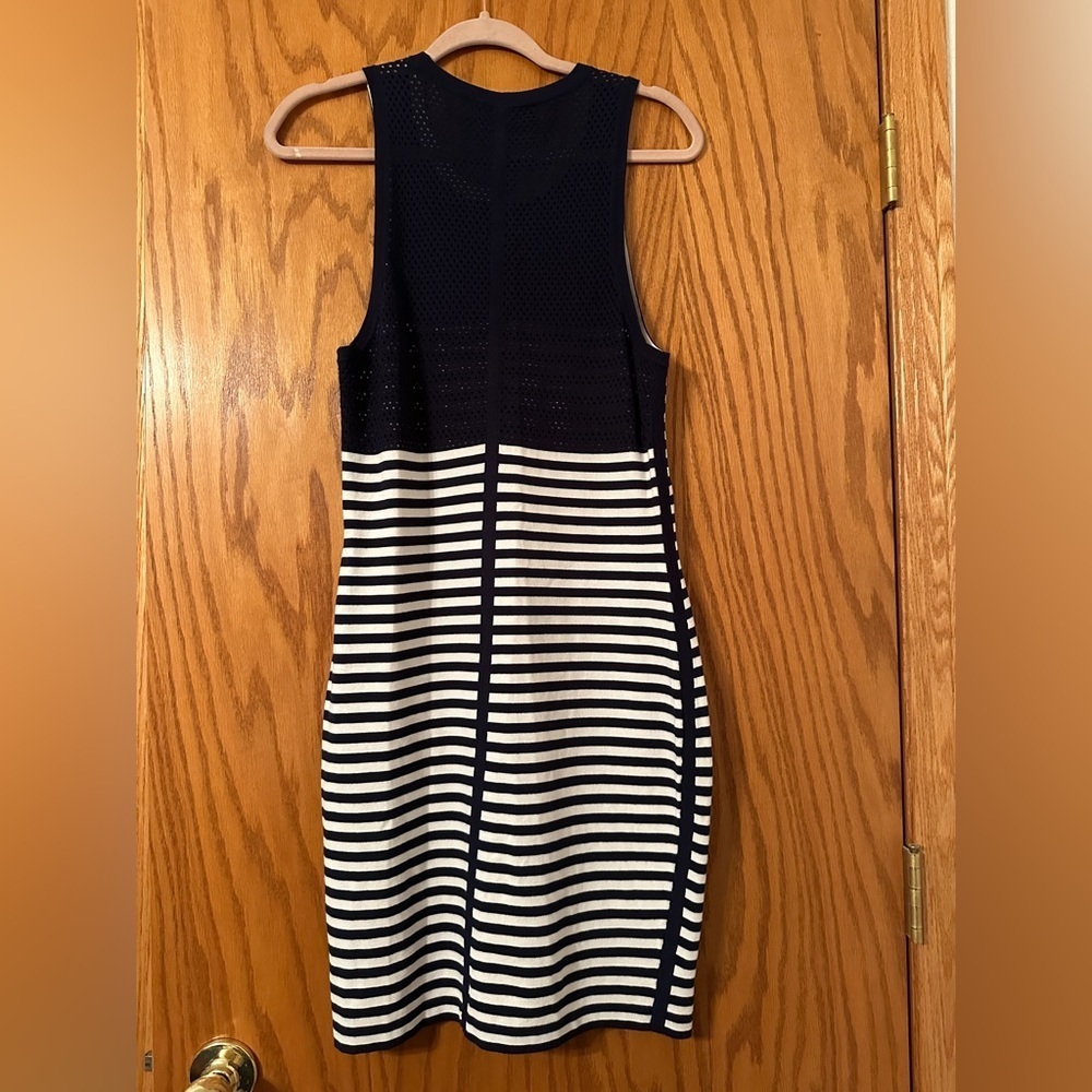 Rag & Bone Giselle Mesh Insert Striped Dress - Size M - Picture 4 of 12